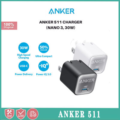 Anker 511นาโน3 USB C อุปกรณ์ชาร์จ GaN 30W 3.0ที่ชาร์จความเร็วสูง PPS แบบพับได้