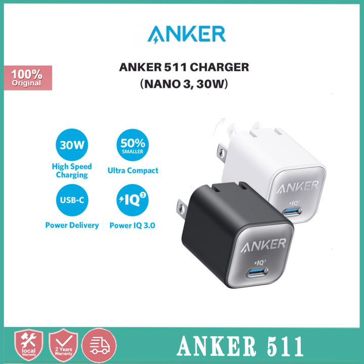 anker-511นาโน3-usb-c-อุปกรณ์ชาร์จ-gan-30w-3-0ที่ชาร์จความเร็วสูง-pps-แบบพับได้