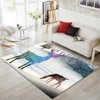 Nordic Carpet for Living Room 3D Flannel Children Rug Kids Room Large Carpet Home Anti-slip Bedroom Decoration Floor Bedside Mat