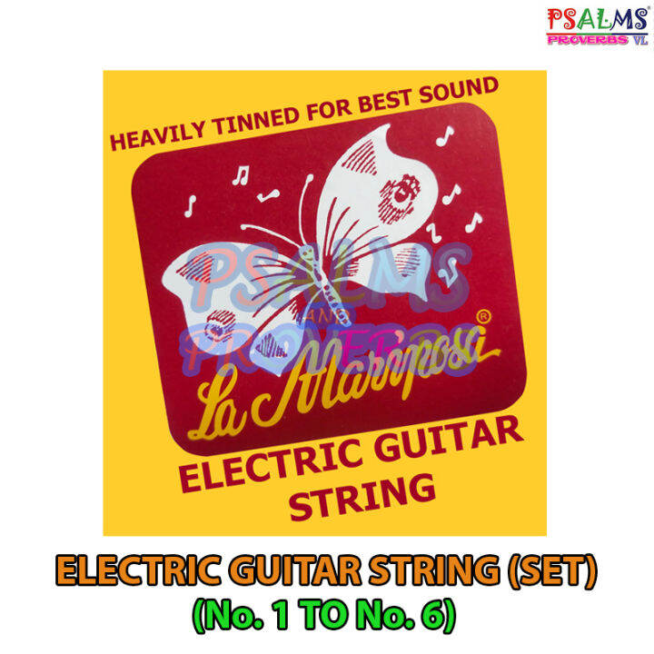 ELECTRIC GUITAR STRING (SET/NO.1 TO N0.6) LaMariposa Electric string Lazada PH