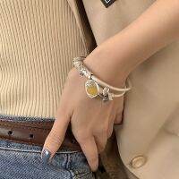 【YF】○  MEYRROYU Color Minimalist Double-layer Micro-inlaid Bangle Female Jewelry