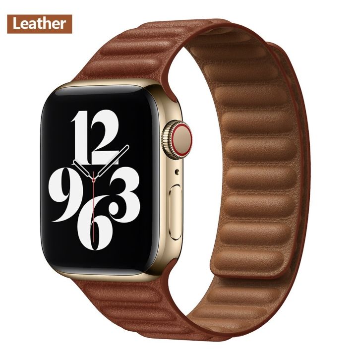 สายนาฬิกาข้อมือหนัง-แบบแม่เหล็ก-หรูหรา-สําหรับ-apple-watch-iwatch-series-ultra-8-7-6-5-4-3-2-1-se-45-มม-44-มม-40-มม-41-มม-lyue