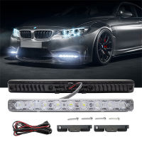 ไฟแสงอาทิตย์รถยนต์เดย์ไลท์สำหรับรถยนต์ DRL 9 LED 12V ไฟกันน้ำไฟตัดหมอก6000K