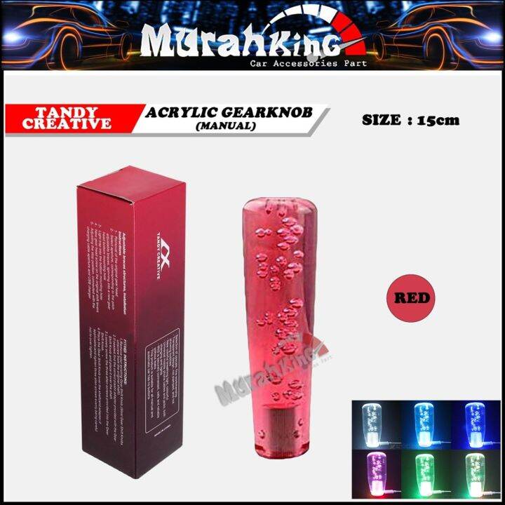 15CM Universal Crystal Bubble LED Luminous Shift Knob Shifter Head Car