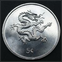 【CW】 Liberia 5 Points 2000 Edition Commemorative Coin Dragon Year Coins Africa New Original Coin Unc Collectible Real Rare