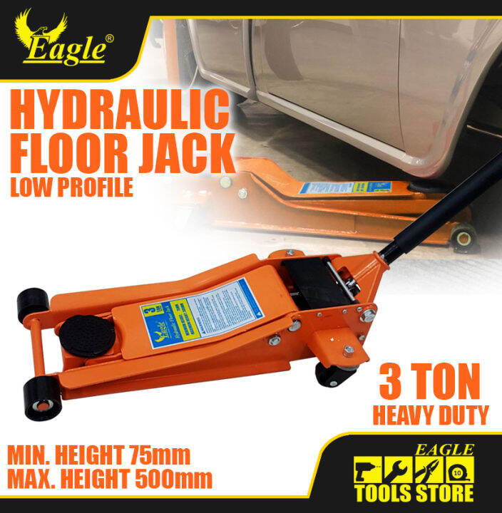 Heavy Duty Hydraulic Floor Jack Low Profile (Crocodile Jack) 3 TONS