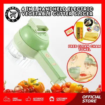 4 In 1 Handheld Electric Vegetable Cutter Set Wireless Mini Food Chopper Vegetable  Slicer For Garlic Pepper Onion Ginger Meat - Fruit & Vegetable Tools -  AliExpress