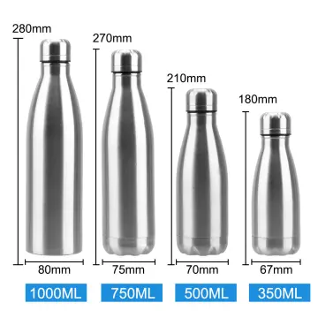 Cola Stainless Steel Hot & Cold Water Bottle White 750ml