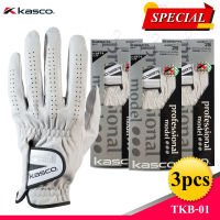 KASCO TKB-01 Mens Glove Sheep Skin (3pcs./Pack) ถุงมือกอล์ฟข้างซ้าย สำหรับผู้ชาย หนังแกะแท้ (3ชิ้น)