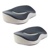 2X SAIEN Memory Foam Cushion Hemorrhoids Cushion Office and Home Seat Cushion Coccyx Memory Foam Chair Orthopedic Pillow