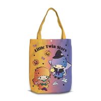 กระเป๋าถือผ้าใบลายการ์ตูน Sanrio น่ารัก Hello Kitty กระเป๋ากระเป๋าโท้ตช้อปปิ้งของขวัญวันเกิดความคิดสร้างสรรค์กระเป๋าถือสะพายไหล่