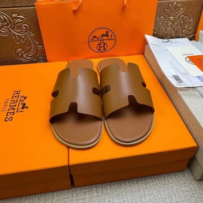 Summer sandals mens all-match breathable casual sandals for home and leather brown outdoor wear H big brand mens slippers slides