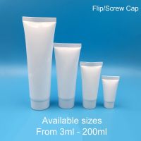 5ml 10ml 30ml 50ml 100ml 200ml White Plastic Soft Bottle Makeup Cream Squeeze Tube Shampoo Lotion Container Free Shipping 30pcs