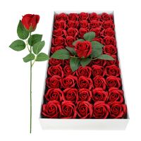 【LZ】☑  Buquê de sabão rosa para decoração de casa flores artificiais buquê de casamento decoração floral lavagem das mãos banho 10 5pcs 32cm