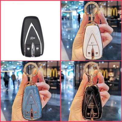 dfthrghd Plating TPU Car Key Cover Shell For Changan CS35PLUS CS55PLUS CS75PLUS 2019 Protective Case Accessories Keychain