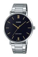 Casio Standard นาฬิกาข้อมือผู้ชาย สายสแตนเลส รุ่น MTP-VT01D,MTP-VT01D-1B,MTP-VT01D-1BUDF - สีดำ