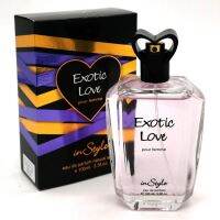 ราคาต่อขวด น้ำหอมผู้หญิง INSTYLE EXOTIC LOVE POUR FEMME ขนาด 100 มล. กลิ่นดอกไม้แซมความสดชื่นของผลไม้ ให้ความรู้สึกเซ็กซี่ เย้ายวน