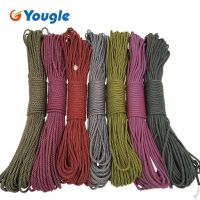 [HOT JJOZZZCXQDOU 575] YOUGLE Paracord 550ร่มชูชีพสายเชือกเส้นเล็กเชือก Mil S PEC ประเภท III 7S Trand 100FT ปีนเขาตั้งแคมป์อุปกรณ์การอยู่รอด165 171