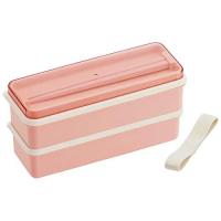 Skater SSLW6B Nutritional balance lunch box 2 stages With silicone inner lid 630ml Neutron pay Powder pastel pink...