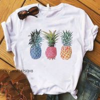 Cute Pineapple Fruits Premium Printed Woman Clothing Harajuku Kawaii Female Tee Fashion Round Neck T Shirt Camisas Mujer Clothes