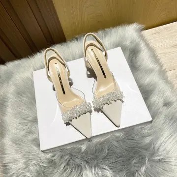 White wedding shoes with on sale rhinestones