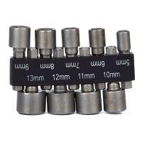 9 buah 5-13mm Hexagon Nut Driver bor soket obeng kunci pas Set untuk obeng listrik menangani alat tanpa magnet