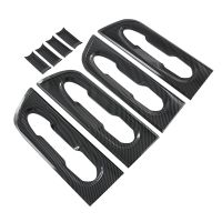 8PCS Car Door Handle Bowl Protector Cover Trim Carbon Fiber ABS Car Styling Accessories for Toyota Sienna 2021-2022