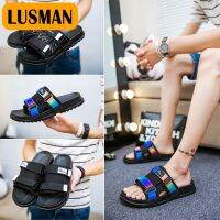 CODwumei04 Selipar Lelaki Saiz Besar 45 46 Sandal Korea Kasual Fesyen Yang Selesa Ringan Black Sandal