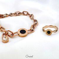 Bvvl chain - Bvvl curve  BR set. (เซ็ตแหวนและข้อมืองานชุบ 14k สแตนเลส สวย ทน เงา โดนน้ำหอมได้สบาย)