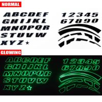 ’；【‘； 2.7 Cm Height 3D Soft PVC Car Wheel Lettering Stickers New Styling Personalized Sticker Luminous Effect Sticker Glow In The Dark