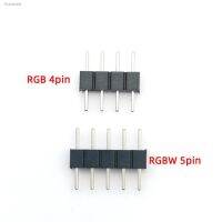 ℡ 100Pcs RGB 4Pin RGBW 5PIN Connector Adapter Pin Insertion Needle Male Type Double For 5050 3528 Colour LED Strip Accessories