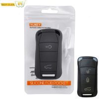 เคสกุญแจรถซิลิโคนสำหรับ Porsche 2002-2008ฝาครอบ Keyless Remote Fob Shell Jacket Sleeve Protector