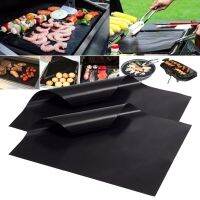 33X40ซม. Reusable Non-Stick BBQ Grill Mat 0.08มม. หนา PTFE บาร์บีคิว Baking Liners Cook Pad เตาอบไมโครเวฟเครื่องมือ