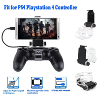 ?ขายร้อน?PS4สมาร์ทจับคลิปโทรศัพท์มือถือตัวยึดกับสายเคเบิล OTG สำหรับ4 Controller สีดำ