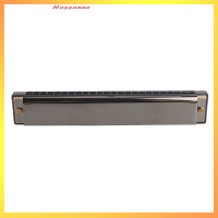 Hassanne Tremolo Harmonica Metal 24หลุมที่มีกรณีปากอวัยวะของ C สำหรับผู้เริ่มต้น