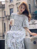 【HOT】۞◇ Floral Dresses Literary Leisure S-3XL A-line Ins Vestidos De Mujer