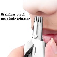 ZZOOI Nose Hair Ear Trimmer for Men High Quality Stainless Steel Hair Remover Razor Shaver Manual Washable with Box and Brush