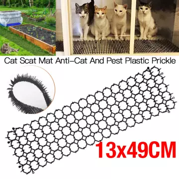 Scat Mat with Spikes for Cats Dog Digging Deterrent Outdoor Mats for Garden  and Fence Cats Stopper Network 