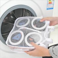 Mesh Washing Machine Shoes Bag Anti Deformation Zipper Laundry Bag Travel Shoes Clothes Storage Bags Shoes Airing Dry Tool