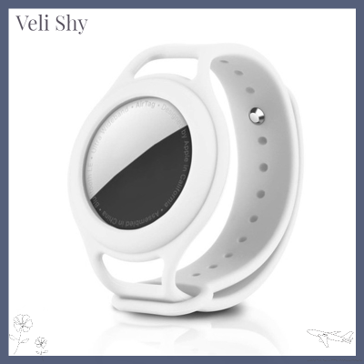 Veli Shy Apple Airtags ซิลิโคนสายรัดข้อมืออุปกรณ์ติดตามตำแหน่งสำหรับเด็กและผู้ใหญ่อุปกรณ์เสริมเคสป้องกันสายนาฬิกาเคสโทรศัพท์กันกระแทก