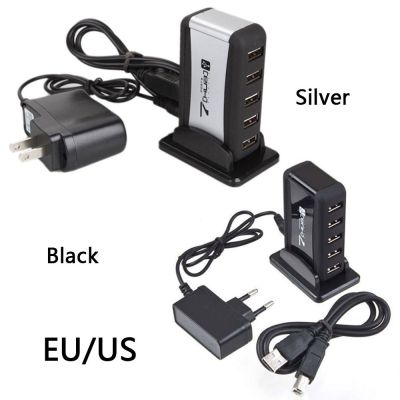 7 Port USB Charger HUB Multi USB Charging Station Dock Desktop Wall Home LED Display Universal New Chargers EU US Plug