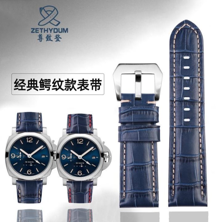 hot-sale-crocodile-leather-strap-suitable-for-luminor-series-pam01313-pam00986-male-24mm