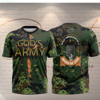 In 2023！New！ARMY The Field Gods ARMY BLESSEDTEES Mens Printed T-shirt 2023 High quality products （Freeprinting of names）