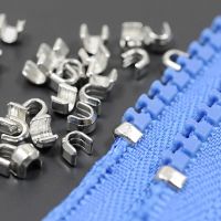 ◊ 80/100Pcs Metal U Shaped Opening Zipper Up Stopper DIY Sewing clothes pants luggage zipper craft tailor tool Zipper Accessories