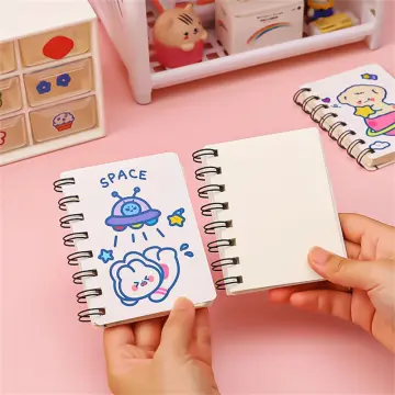 Kawaii Diary Cartoon Coil Notebook A7 Portable Pocket Notepad
