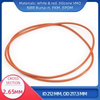 Cincin O CS 2.65 Mm ID 212 Mm OD 217.3 Mm Bahan dengan Silikon VMQ NBR FKM EPDM Segel Pengikat Gas