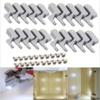 【CC】 20/10pcs 0.25W Under Cabinet Cupboard Inner Hinge Lamp Closet Wardrobe Sensor Night