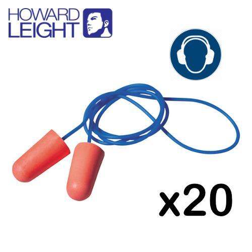 20 PAIRS Howard Leight XTR-30 Xtreme Ear plug (Orange) Corded Single