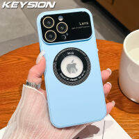 KEYSION Sarung Dof สำหรับ Mag-Safe,เคสโทรศัพท์ป้องกันเลนส์ PC แบบแข็งสำหรับ iPhone 15 Pro Max 15 Plus