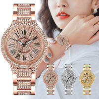 Fashion Hot Sale Women Steel Band Diamond Watch Rhinestone Roma Pattern Quartz Watch Relogio Feminino